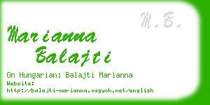 marianna balajti business card